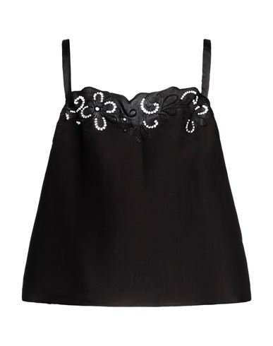 Shop Boutique Moschino Woman Top Black Size 14 Viscose, Polyester, Cotton