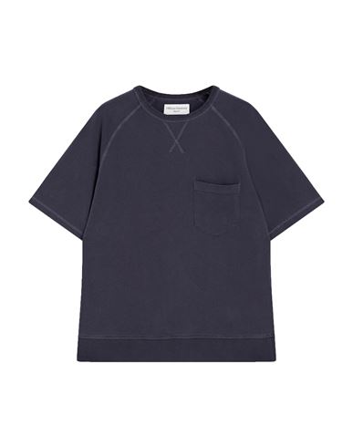 Shop Officine Generale Officine Générale Man T-shirt Navy Blue Size S Cotton