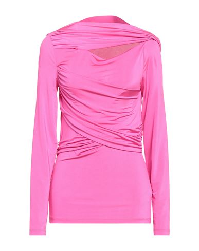 Victoria Beckham Woman T-shirt Fuchsia Size L Polyester, Elastane In Pink