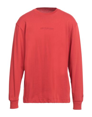 Jordan Man T-shirt Tomato Red Size M Cotton In Tomato Red