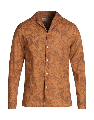 Shop Officine Generale Officine Générale Man Shirt Tan Size S Cotton In Brown