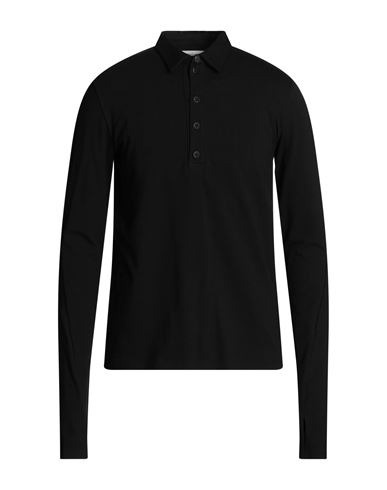 Shop Nostrasantissima Man Polo Shirt Black Size L Cotton, Elastane
