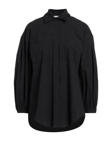 Nenette Woman Shirt Black Size 4 Cotton, Polyamide, Elastane