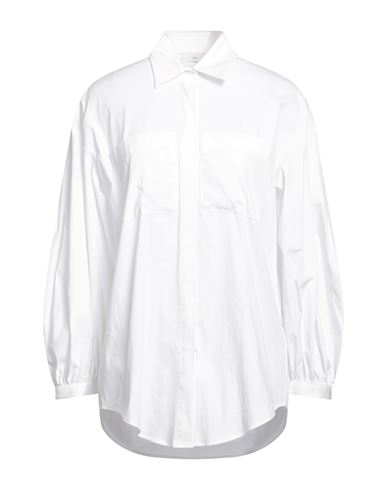 Nenette Woman Shirt White Size 4 Cotton, Polyamide, Elastane