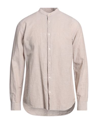 Jack & Jones Man Shirt Beige Size L Cotton, Linen
