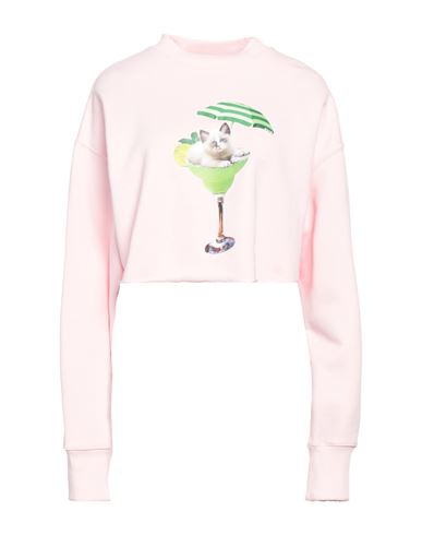 Msgm Woman Sweatshirt Light Pink Size Xs Cotton