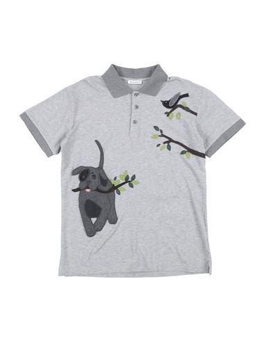 Shop Dolce & Gabbana Toddler Boy Polo Shirt Grey Size 7 Cotton