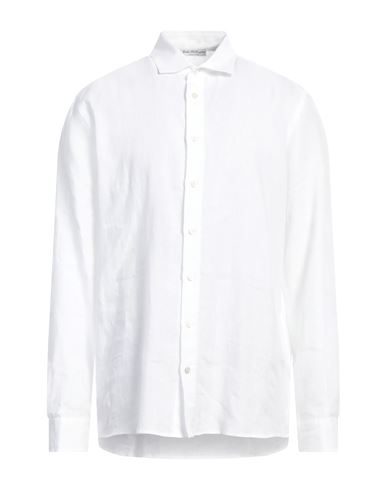 John Wellington Man Shirt White Size 46 Linen