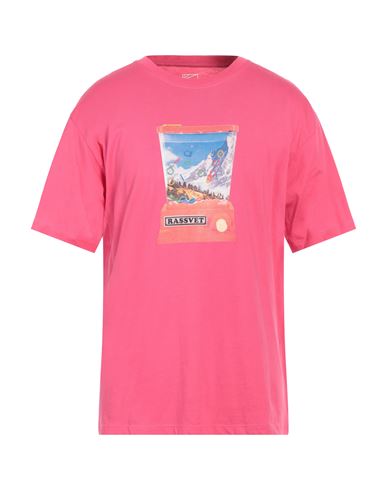 Rassvet Man T-shirt Fuchsia Size L Cotton In Pink