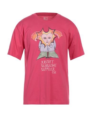 Rassvet Man T-shirt Fuchsia Size Xl Cotton In Pink