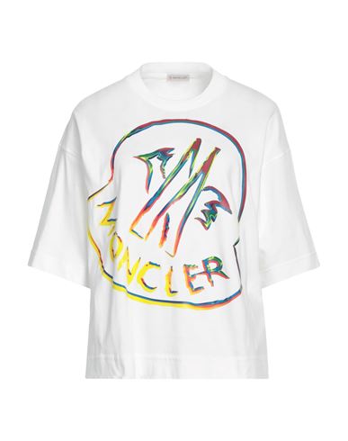 Moncler Woman T-shirt White Size M Cotton