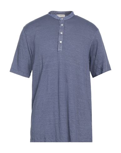Shop John Wellington Man T-shirt Purple Size 44 Linen, Elastane