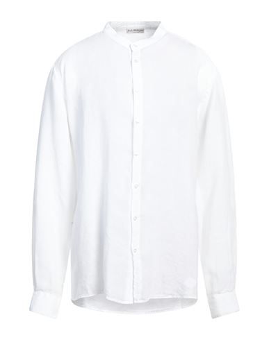 Shop John Wellington Man Shirt White Size 48 Linen