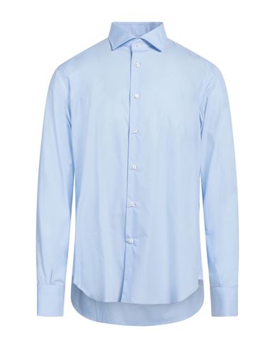 Man Polo shirt Blue Size S Cotton, Polyester, Elastane