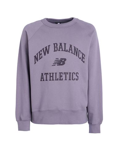 New Balance Athletics Varsity Fleece Crewneck Man Sweatshirt Purple Size Xl Cotton