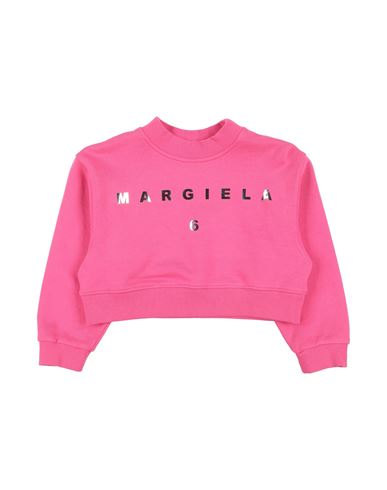 Mm6 Maison Margiela Toddler Girl Sweatshirt Fuchsia Size 6 Cotton, Elastane In Pink