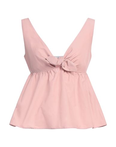 Red Valentino Woman Top Pastel Pink Size 2 Cotton, Polyester