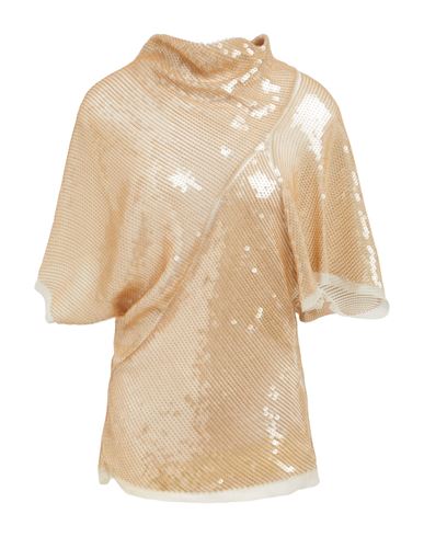 Rick Owens Woman Top Sand Size 12 Silk, Polyester In Beige