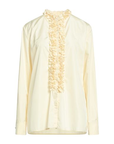 Jil Sander Woman Shirt Cream Size 6 Polyester In White