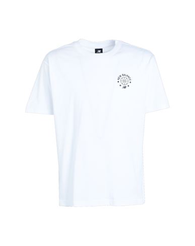 New Balance Hoops Essentials T-shirt Man T-shirt White Size Xl Cotton