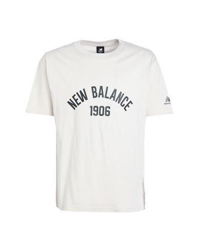 New Balance Essentials Varsity T-shirt Man T-shirt Off White Size Xl Cotton