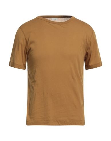 Dries Van Noten Man T-shirt Camel Size M Cotton In Beige