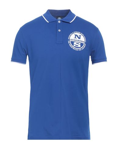 Shop North Sails Man Polo Shirt Blue Size L Cotton, Polyester, Elastane