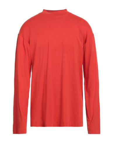 Dries Van Noten Man T-shirt Tomato Red Size Xl Cotton