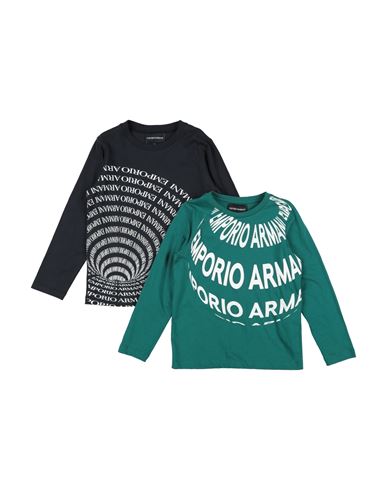 Emporio Armani Babies'  Toddler Boy T-shirt Green Size 6 Cotton