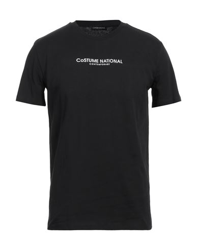 Costume National Man T-shirt Black Size L Cotton