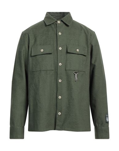 Reese Cooper Man Shirt Military Green Size Xl Cotton