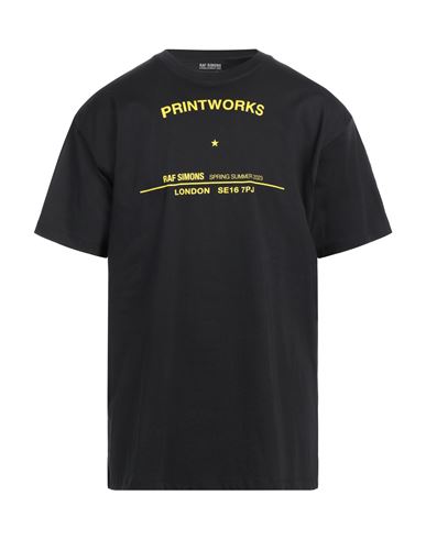 Shop Raf Simons Man T-shirt Black Size M Cotton