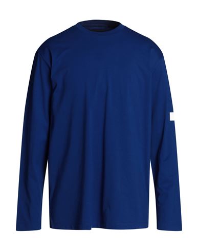 Y-3 Man T-shirt Bright Blue Size Xxl Cotton