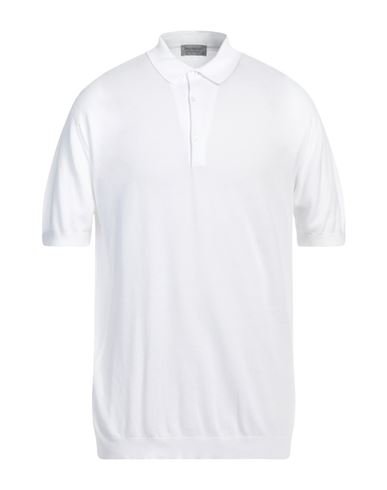 John Smedley Man Polo Shirt White Size Xxl Sea Island Cotton