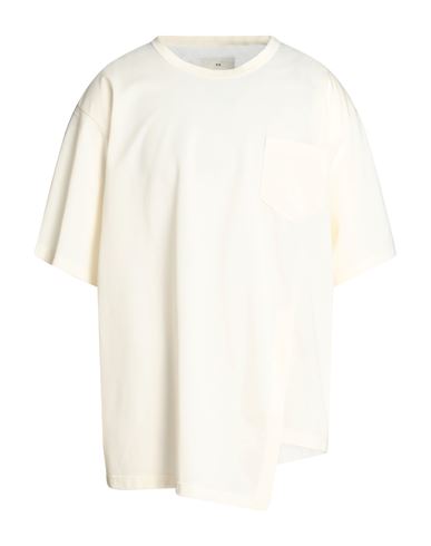 Y-3 Man T-shirt Ivory Size S Cotton, Polyester In White