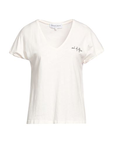 Maison Labiche Woman T-shirt Ivory Size S Cotton, Linen In White