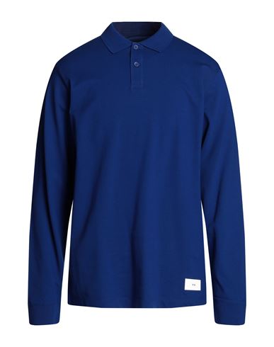 Shop Y-3 Man Polo Shirt Bright Blue Size M Cotton