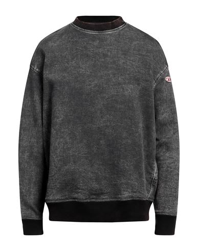 Diesel Man Sweatshirt Black Size S Cotton, Elastane