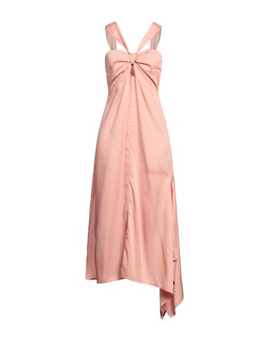 Actitude By Twinset Woman Maxi Dress Salmon Pink Size S Lyocell, Cotton, Polyester