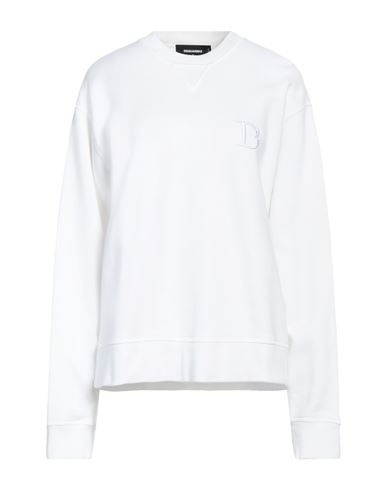 Dsquared2 Woman Sweatshirt White Size Xl Cotton