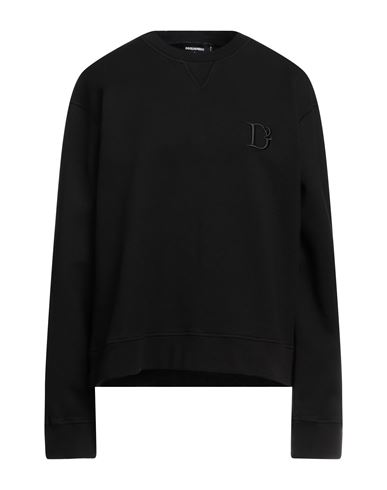 Dsquared2 Woman Sweatshirt Black Size Xl Cotton