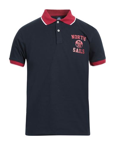 North Sails Man Polo Shirt Midnight Blue Size M Cotton, Elastane