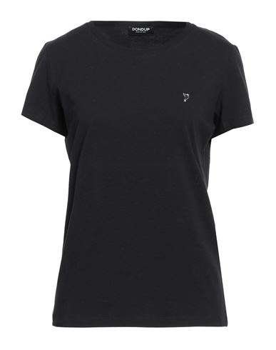 Dondup Woman T-shirt Black Size M Cotton, Elastane
