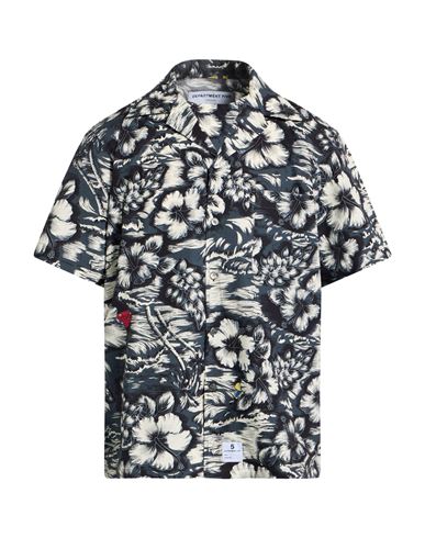 Department Five Department 5 Man Shirt Charcoal Size 16 ½ Cotton In Gray