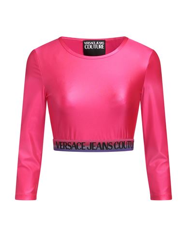 Shop Versace Jeans Couture Woman T-shirt Fuchsia Size 4 Polyamide, Elastane In Pink