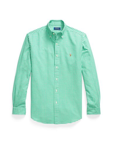 Polo Ralph Lauren Man Shirt Green Size Xxl Cotton