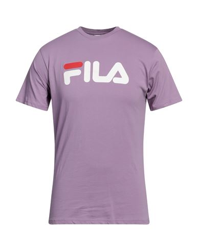 Fila Man T-shirt Lilac Size Xs Cotton In Purple