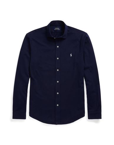 Polo Ralph Lauren Man Shirt Navy Blue Size Xxl Cotton