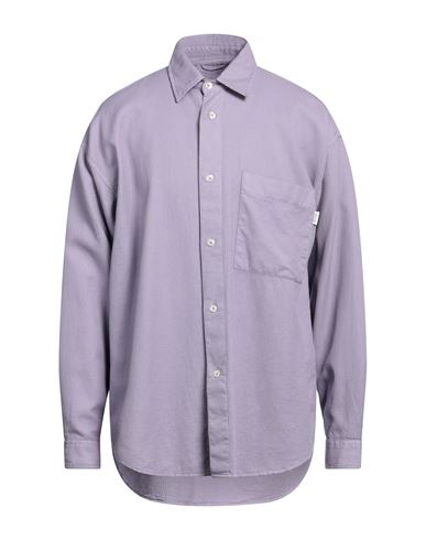 Amish Man Shirt Lilac Size L Cotton In Purple