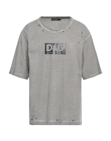 Dolce & Gabbana Man T-shirt Grey Size M Cotton